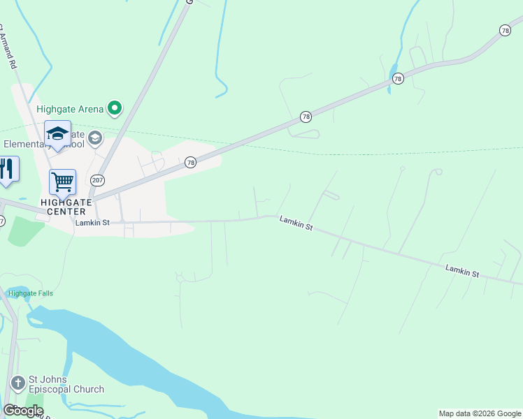 map of restaurants, bars, coffee shops, grocery stores, and more near 25 Maizefield Drive in Highgate