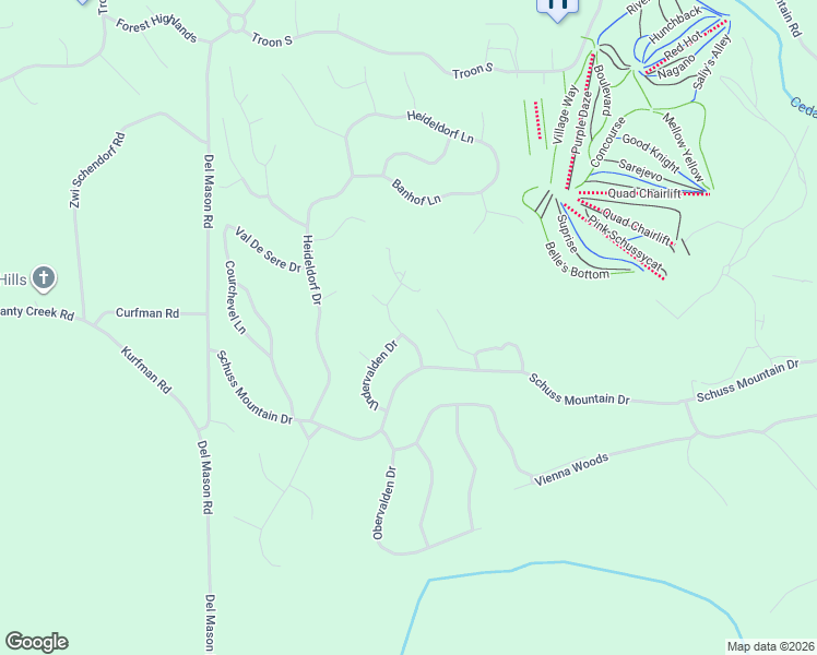 map of restaurants, bars, coffee shops, grocery stores, and more near 6531 Grindelwald Drive in Bellaire