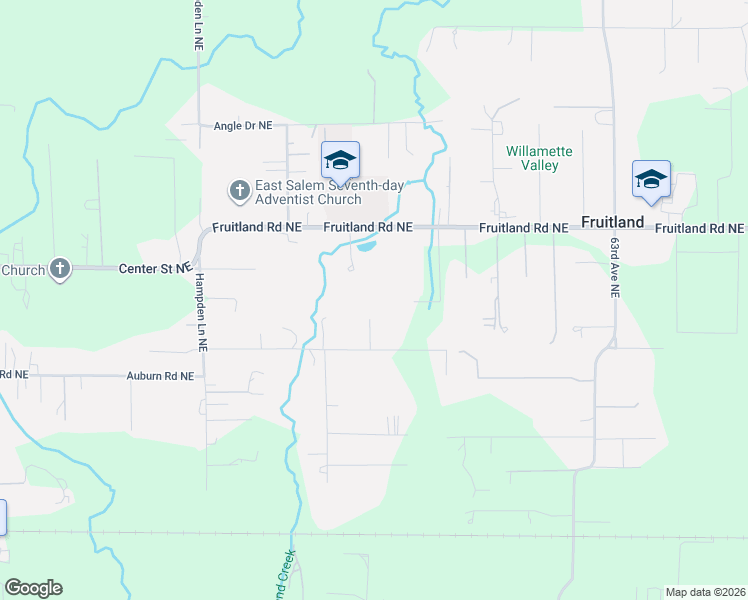 map of restaurants, bars, coffee shops, grocery stores, and more near 5835 Basil Street Northeast in Salem