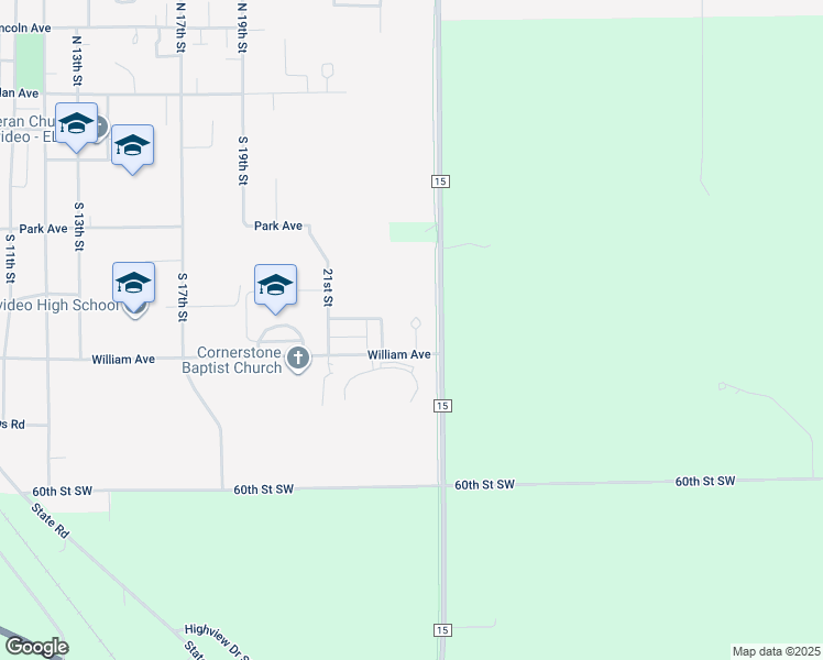 map of restaurants, bars, coffee shops, grocery stores, and more near 2114 McKinley Avenue in Montevideo