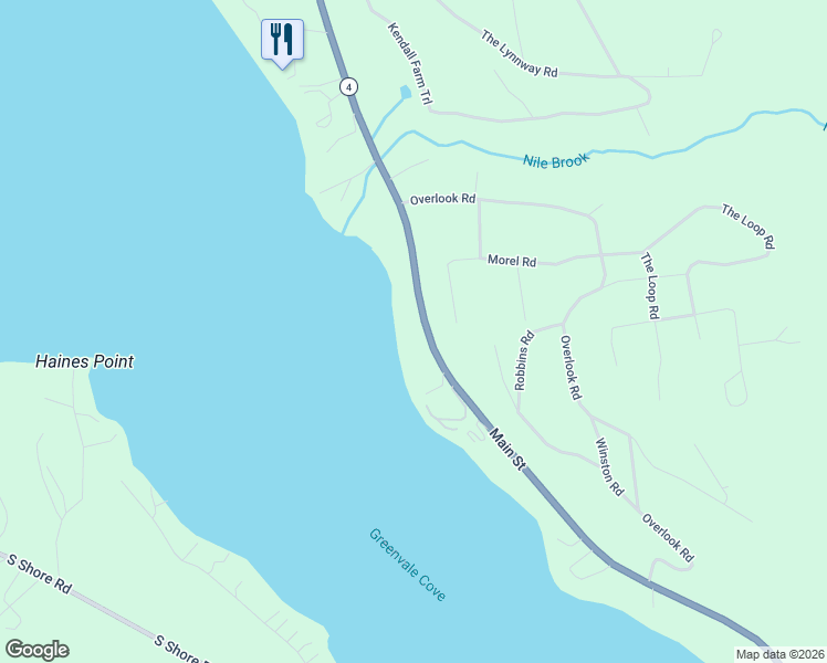 map of restaurants, bars, coffee shops, grocery stores, and more near 1974 Main Street in Rangeley