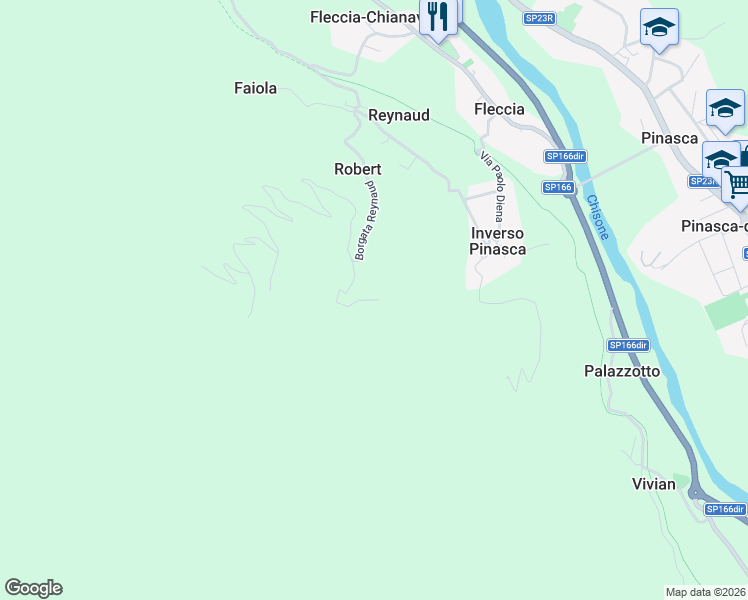 map of restaurants, bars, coffee shops, grocery stores, and more near 1 Borgata Serre in Città Metropolitana di Torino