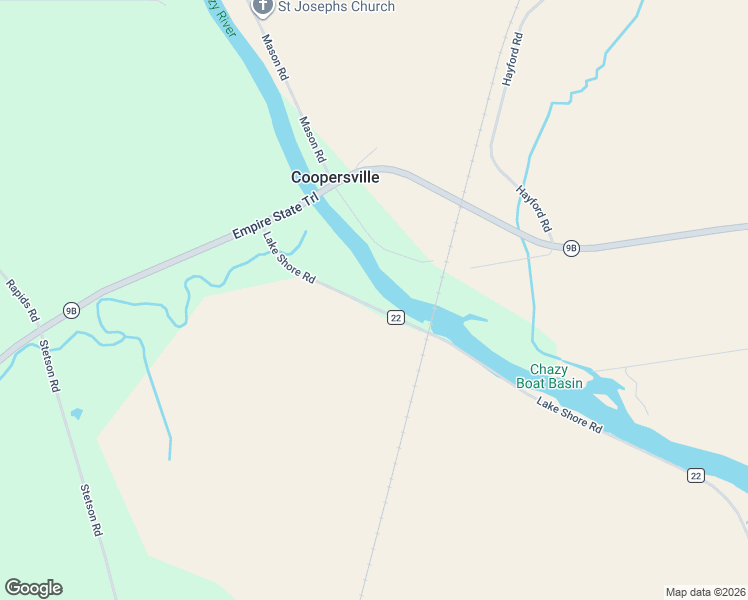 map of restaurants, bars, coffee shops, grocery stores, and more near 46 Bechard Rd in Champlain