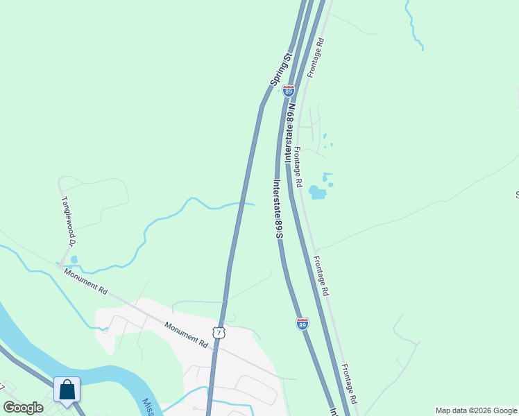 map of restaurants, bars, coffee shops, grocery stores, and more near Interstate 89 in Highgate