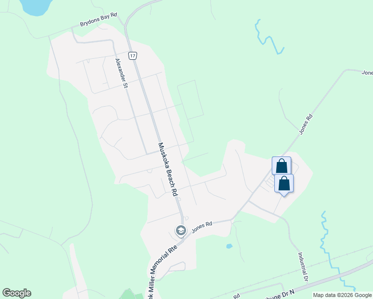 map of restaurants, bars, coffee shops, grocery stores, and more near 145 Blanchard Street East in Gravenhurst