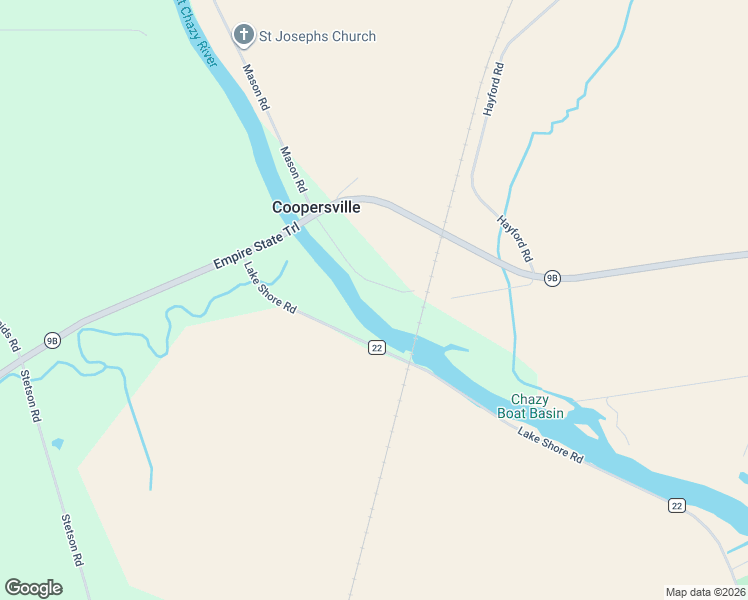 map of restaurants, bars, coffee shops, grocery stores, and more near 46 Bechard Rd in Champlain