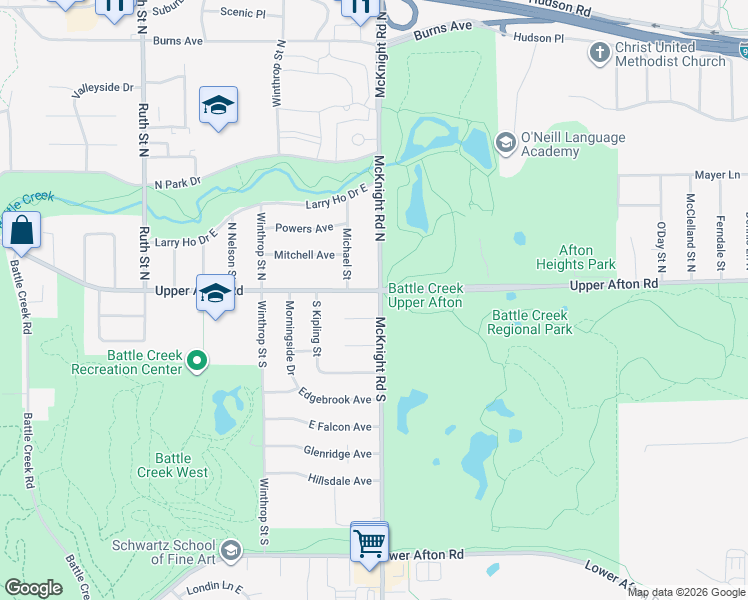 map of restaurants, bars, coffee shops, grocery stores, and more near in Maplewood