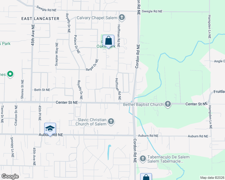 map of restaurants, bars, coffee shops, grocery stores, and more near 856 Blackbird Court Northeast in Salem