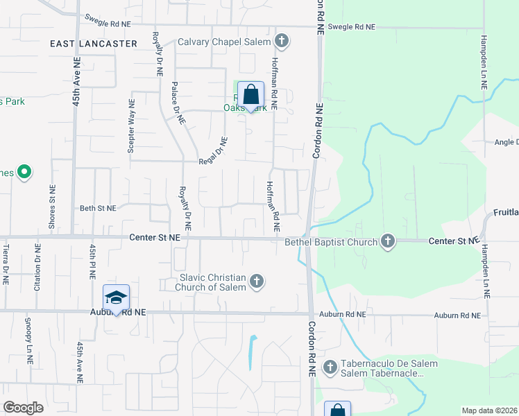 map of restaurants, bars, coffee shops, grocery stores, and more near 856 Blackbird Court Northeast in Salem