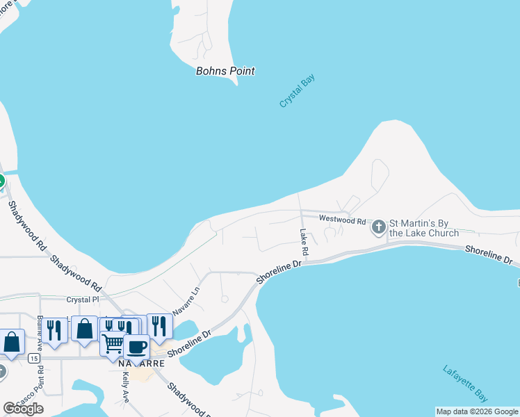 map of restaurants, bars, coffee shops, grocery stores, and more near 3104 Northview Road in Wayzata