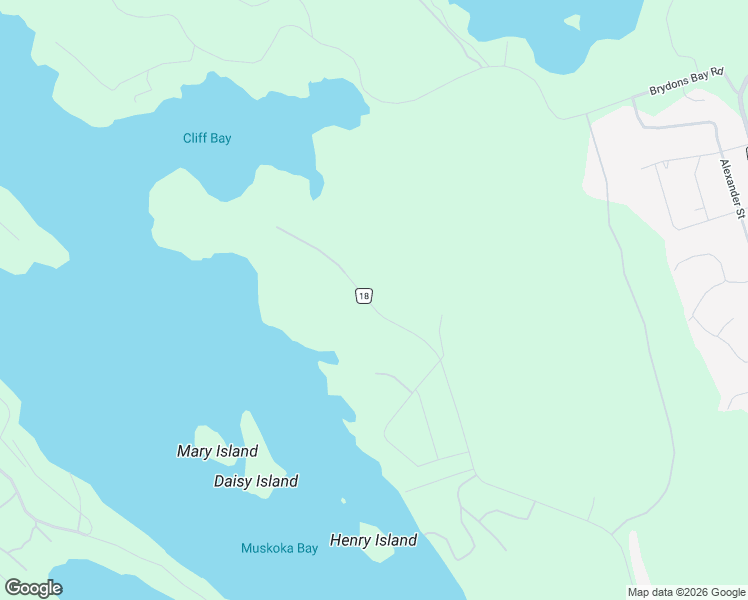 map of restaurants, bars, coffee shops, grocery stores, and more near 1632 Muskoka Road North in Gravenhurst