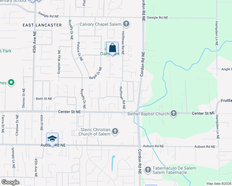map of restaurants, bars, coffee shops, grocery stores, and more near 856 Blackbird Court Northeast in Salem