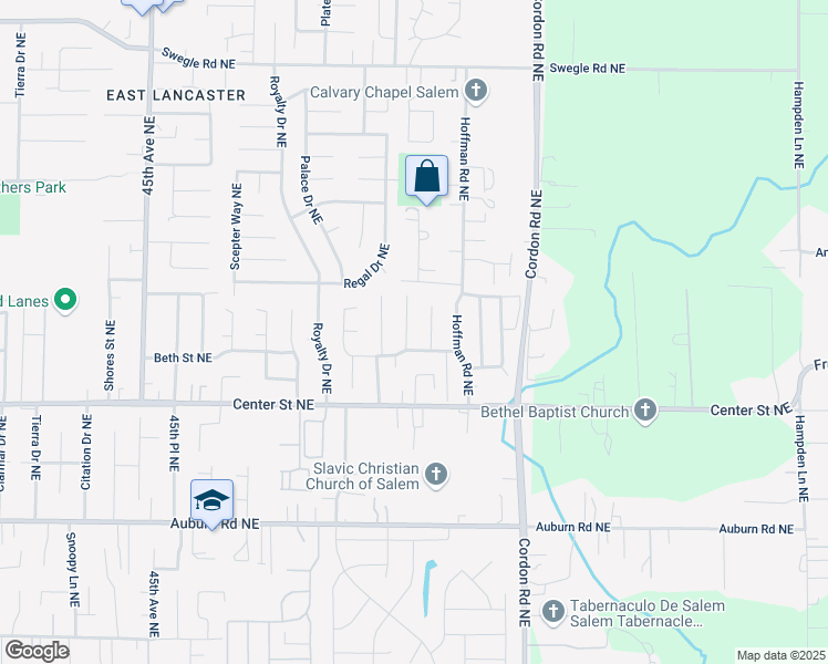 map of restaurants, bars, coffee shops, grocery stores, and more near 849 Chickadee Court Northeast in Salem