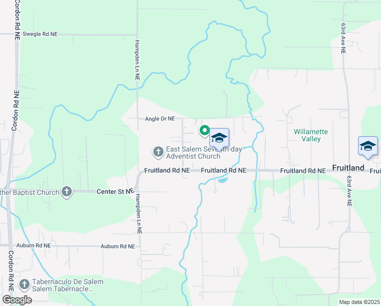 map of restaurants, bars, coffee shops, grocery stores, and more near 890 Northwood Drive Northeast in Salem