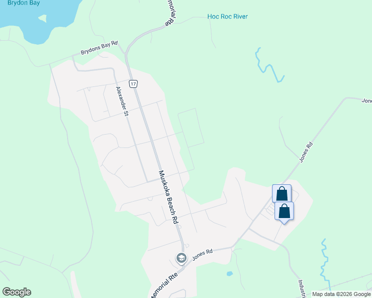 map of restaurants, bars, coffee shops, grocery stores, and more near 320 Wellington Street in Gravenhurst