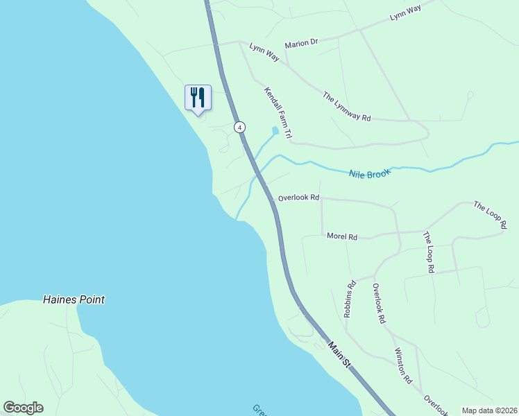 map of restaurants, bars, coffee shops, grocery stores, and more near 2016 Main Street in Rangeley