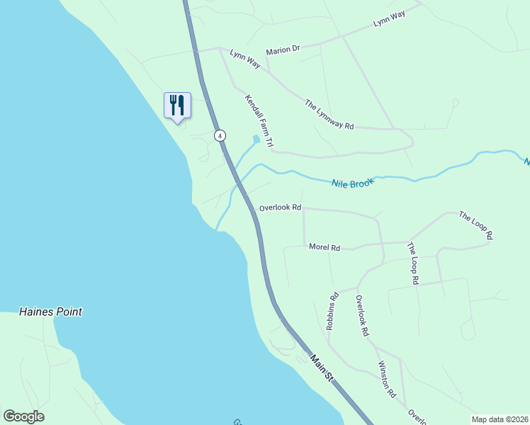 map of restaurants, bars, coffee shops, grocery stores, and more near 2016 Main Street in Rangeley