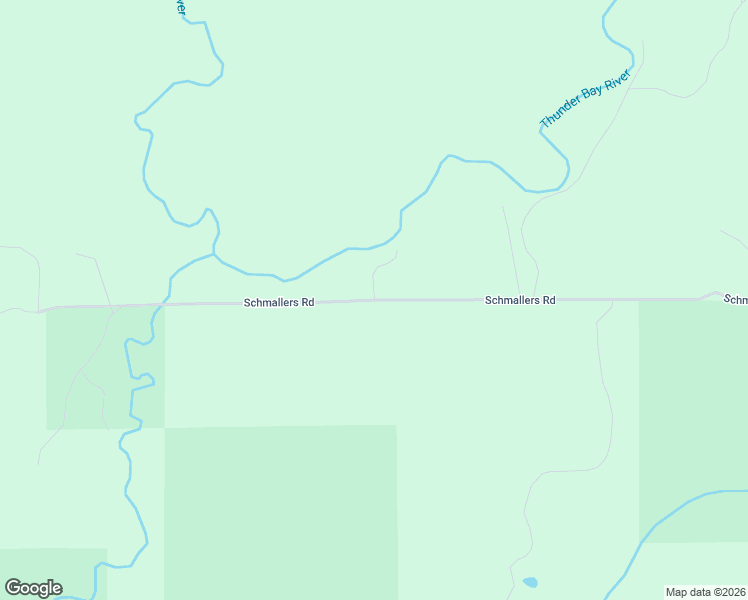 map of restaurants, bars, coffee shops, grocery stores, and more near Schmallers Road in Montmorency County