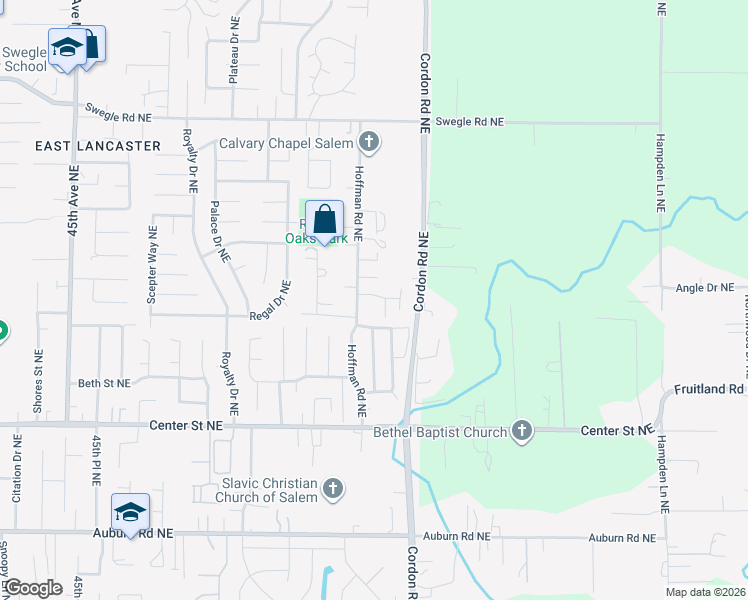 map of restaurants, bars, coffee shops, grocery stores, and more near 1006 Hoffman Road Northeast in Salem