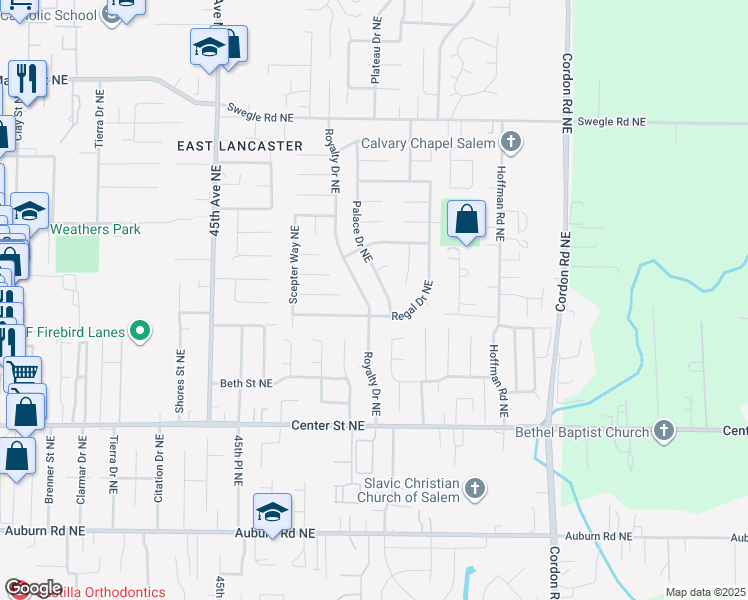 map of restaurants, bars, coffee shops, grocery stores, and more near in Salem