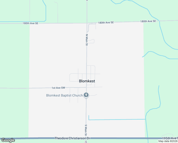 map of restaurants, bars, coffee shops, grocery stores, and more near 122 Main Street in Blomkest