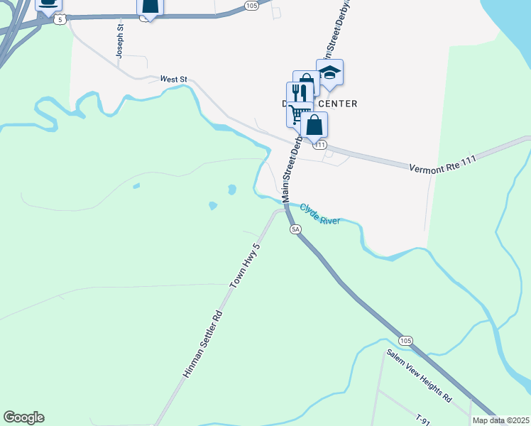 map of restaurants, bars, coffee shops, grocery stores, and more near 26 Hinman Settler Road in Derby