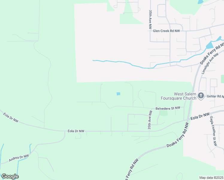 map of restaurants, bars, coffee shops, grocery stores, and more near 3783 Belvedere Street Northwest in Salem