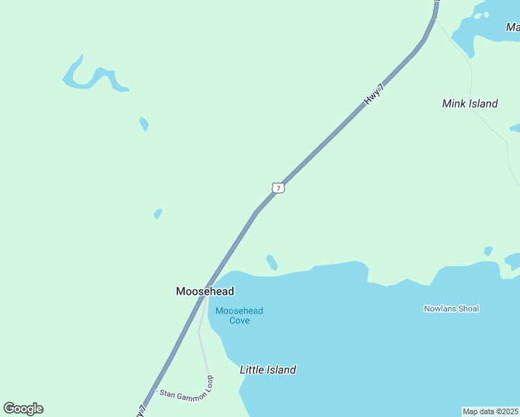 map of restaurants, bars, coffee shops, grocery stores, and more near Highway 7 in Moosehead