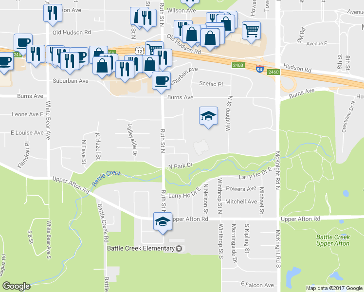 map of restaurants, bars, coffee shops, grocery stores, and more near 2001-2099 Pathways Drive in Saint Paul
