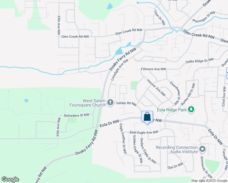 map of restaurants, bars, coffee shops, grocery stores, and more near 857 Limelight Avenue Northwest in Salem