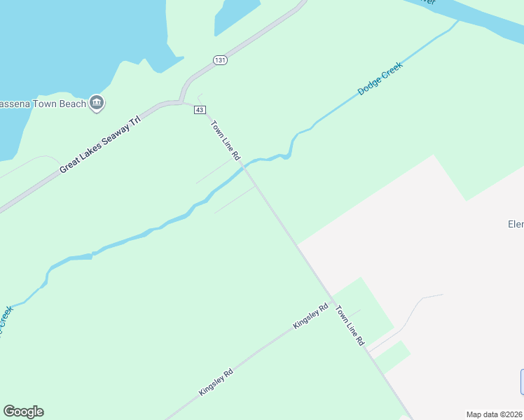 map of restaurants, bars, coffee shops, grocery stores, and more near 225 County Road 43 in Massena