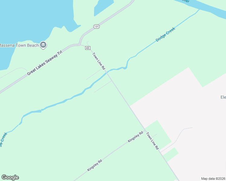 map of restaurants, bars, coffee shops, grocery stores, and more near 225 County Road 43 in Massena