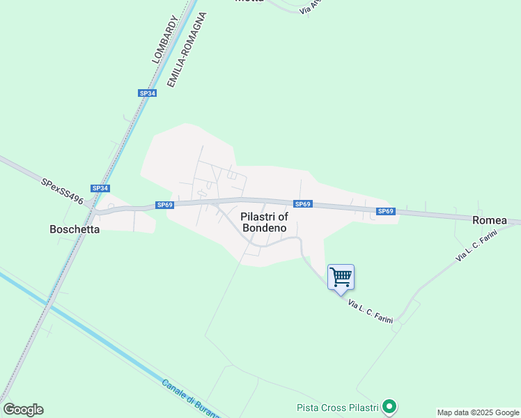 map of restaurants, bars, coffee shops, grocery stores, and more near 10 Via Don Giovanni Minzoni in Pilastri