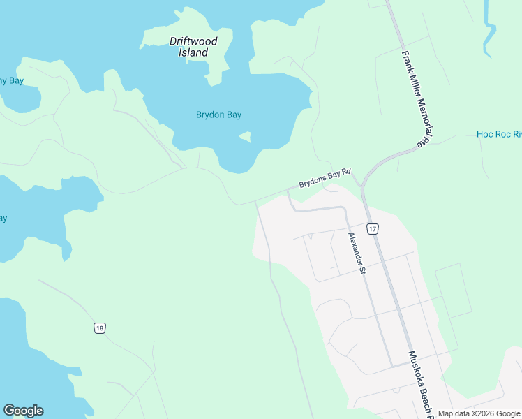 map of restaurants, bars, coffee shops, grocery stores, and more near 1055 Brydons Bay Road in Gravenhurst