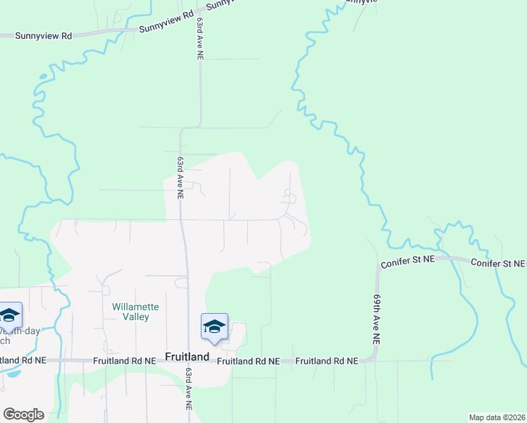 map of restaurants, bars, coffee shops, grocery stores, and more near 6535 Cottonwood Street Northeast in Salem