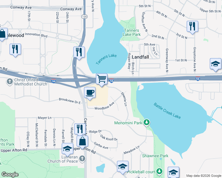 map of restaurants, bars, coffee shops, grocery stores, and more near 80 Sherrie Lane in Woodbury