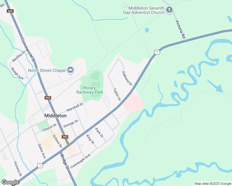map of restaurants, bars, coffee shops, grocery stores, and more near 19 Taylor Drive in Middleton