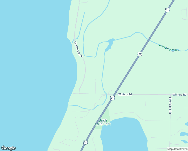 map of restaurants, bars, coffee shops, grocery stores, and more near 5875 Golden Brooke Lane in Kewadin