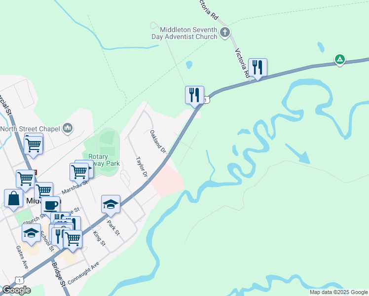 map of restaurants, bars, coffee shops, grocery stores, and more near 15 Acadia Street in Wilmot