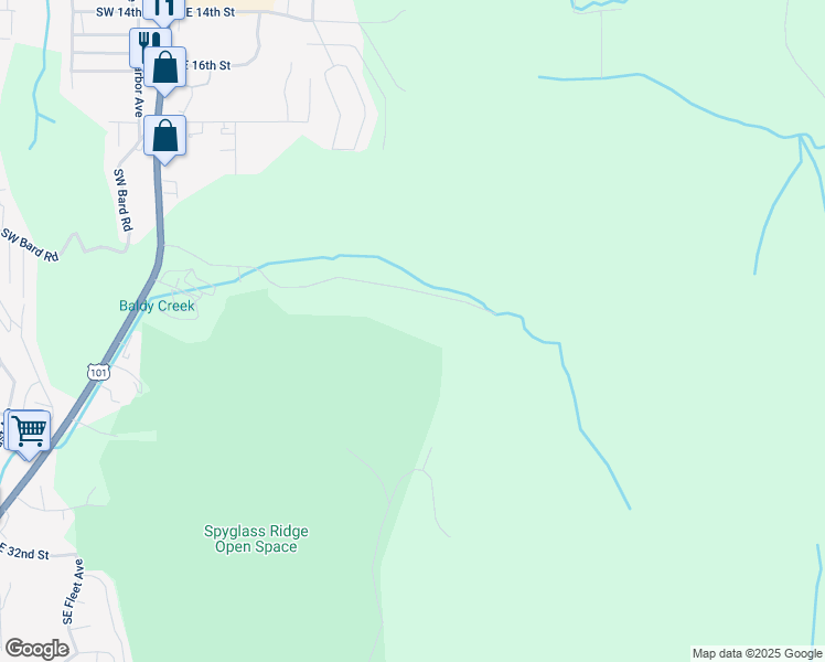 map of restaurants, bars, coffee shops, grocery stores, and more near 2560 SE 23rd Dr in Lincoln City