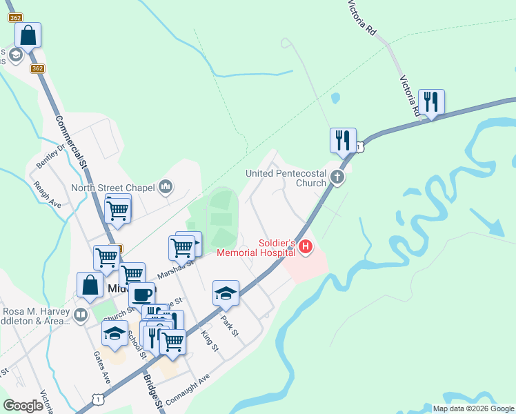 map of restaurants, bars, coffee shops, grocery stores, and more near 34 Taylor Drive in Kingston