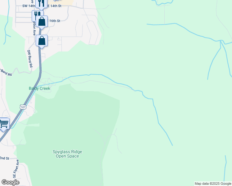 map of restaurants, bars, coffee shops, grocery stores, and more near 2560 SE 23rd Dr in Lincoln City