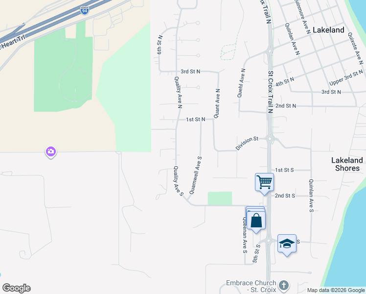 map of restaurants, bars, coffee shops, grocery stores, and more near 9 Quamwell Avenue South in Lakeland