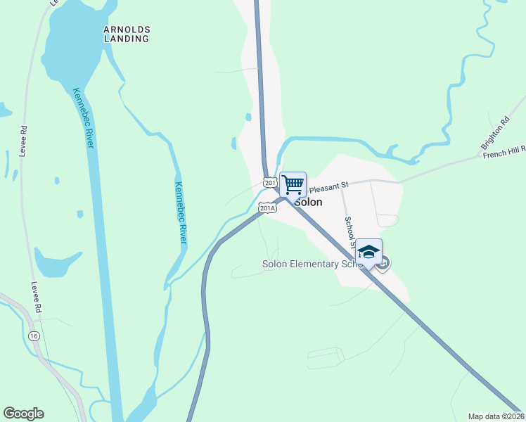 map of restaurants, bars, coffee shops, grocery stores, and more near 17 Ferry Street in Solon