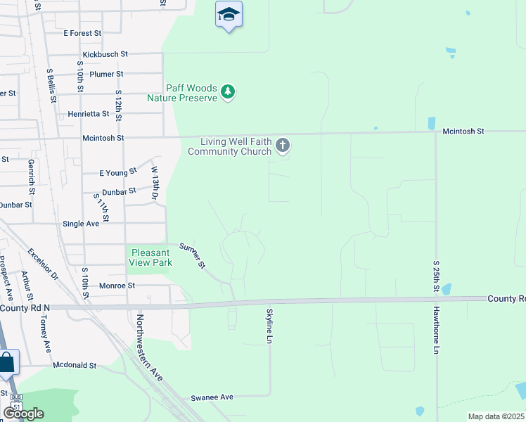 map of restaurants, bars, coffee shops, grocery stores, and more near 1701 Silver Lane in Wausau