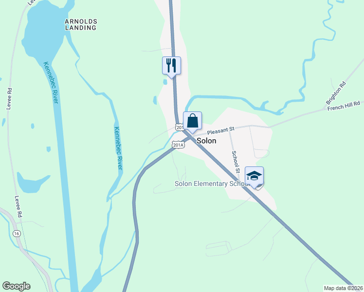 map of restaurants, bars, coffee shops, grocery stores, and more near 17 Ferry Street in Solon