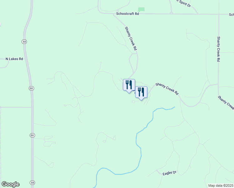map of restaurants, bars, coffee shops, grocery stores, and more near 4633 North Crossover Drive in Bellaire