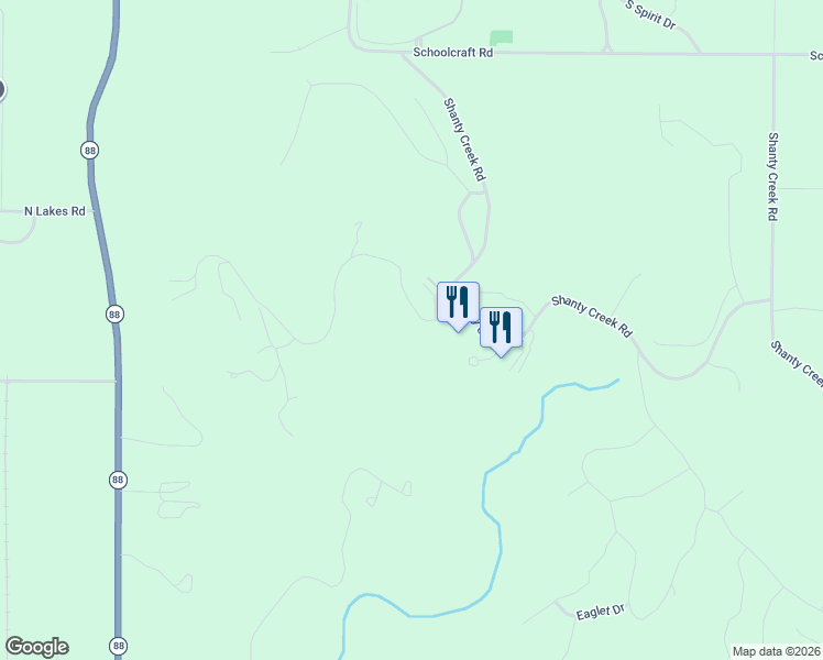 map of restaurants, bars, coffee shops, grocery stores, and more near 4673 North Crossover Drive in Bellaire