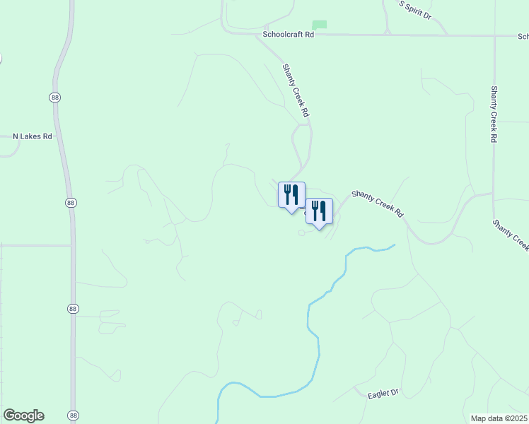 map of restaurants, bars, coffee shops, grocery stores, and more near 4633 North Crossover Drive in Bellaire