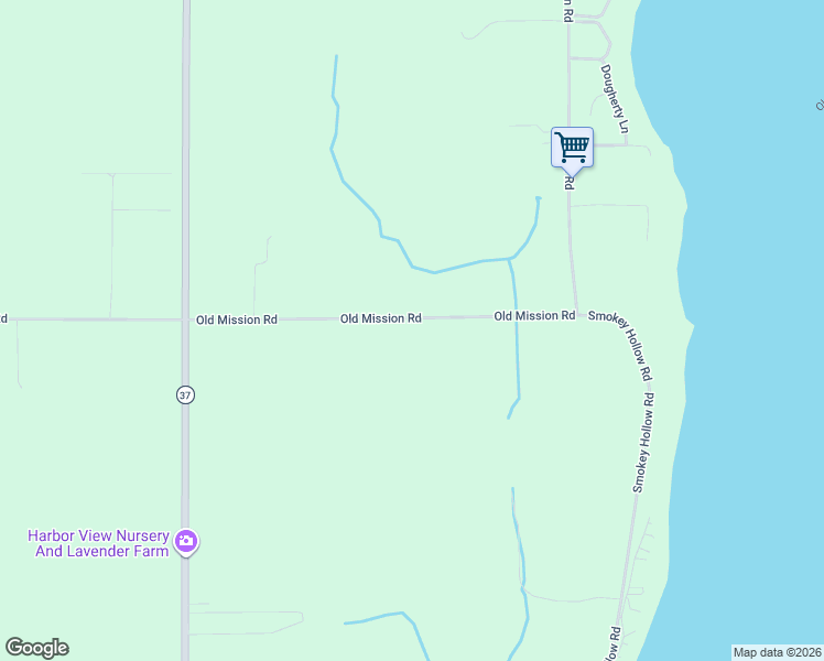 map of restaurants, bars, coffee shops, grocery stores, and more near 3621-4185 Old Mission Road in Traverse City